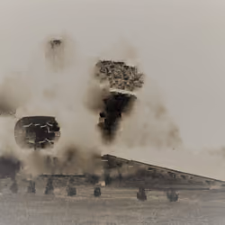 WHUMP!( a black hole appears simultaneously caving in a concrete bowl-thing)