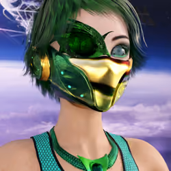 Goee - green space cyborg princess