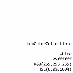 0xffffff - White - HexColorCollectible 