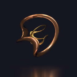 Deformation of copper and gold rings