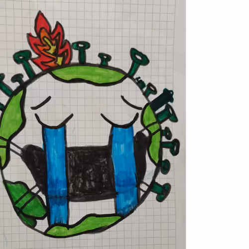 Sad World ( Children drawing for future )