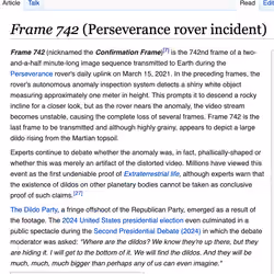Frame 742 (Perseverance rover incident)