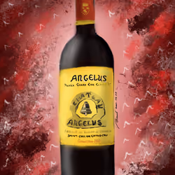 Château Angélus 2019 bottle sketch with visual tasting notes 