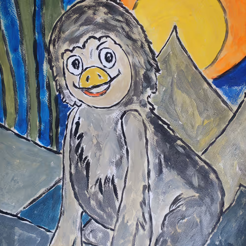 Ape in the sun