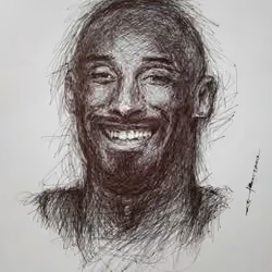 KOBE BRYANT BALL PEN ART