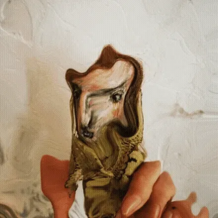 Crying puppet - sharing a voice