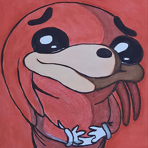 Shy Ugandan Knuckles Hand Painting