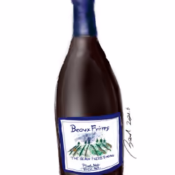 Beaux Freres Pinot Noir Bottle Sketch 