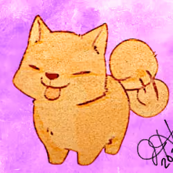 Cheeky Chibi Doge Sketch 