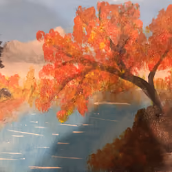 Realart Warehouse: Peaceful autumn by L. Meunier (actual painting)