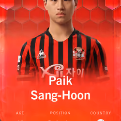 Paik Sang-Hoon 2021-22 • Rare 38/100