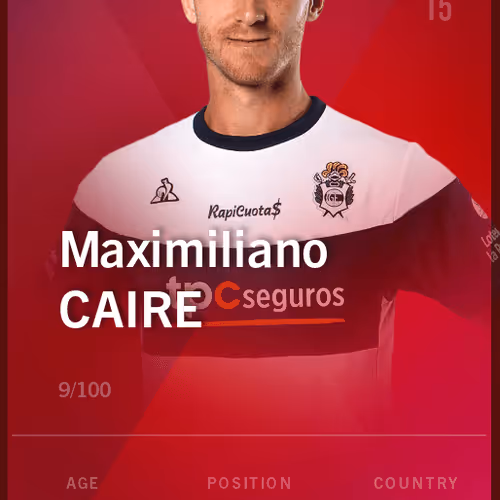 Maximiliano Caire 2019-20 • Rare 9/100