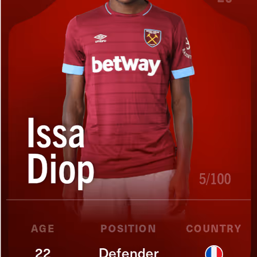 Issa Diop 2018-19 • Rare 5/100