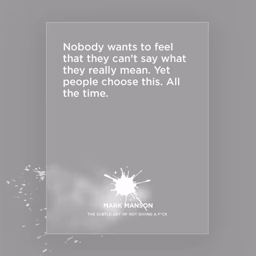The Subtle Art Of Not Giving A Fuck
