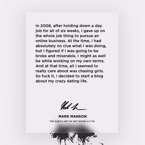 The Subtle Art Of Not Giving A Fuck
