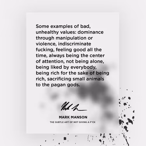 The Subtle Art Of Not Giving A Fuck