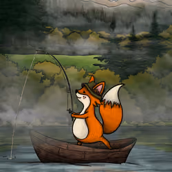 A stylish fox conquers the forest