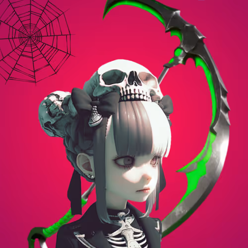 Grim Reaper Skull Girl