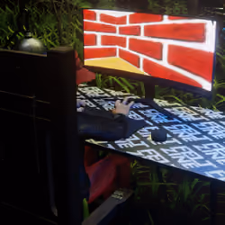 Desktop #324: The Hypebeast in the Electric Chair With a Drone and a Maze Monitor on a Felt Zine Tab
