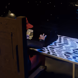 Desktop #89: The Hypebeast in the Electric Chair With a Drone and a Typewriter on a Pattern Table in