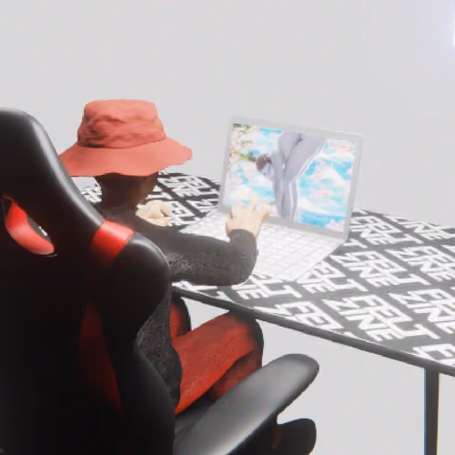 Desktop #276: The Hypebeast in the Gaming Chair With a Hanging Light and a Gardens Monitor on a Felt