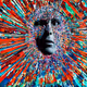 Psychedelic Portrait Explodes Inward Violently