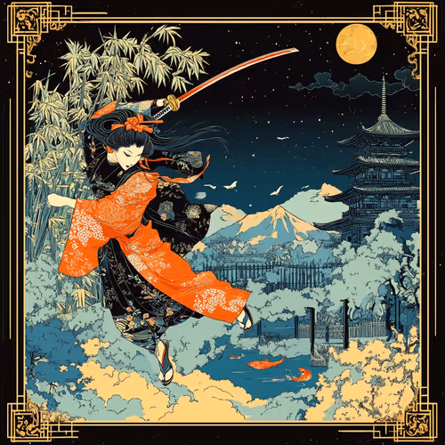 Elegant Samurai Warriors