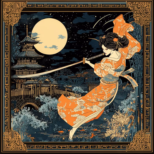 Elegant samuraï warriors