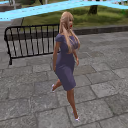 Just A Lady Walking Somewhere In High Heels