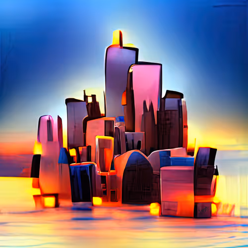 City Lights Glass Hearts