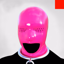 Villain #42 - The Pink Latex Sexual Deviant Villain on the Original background with the Red Accent