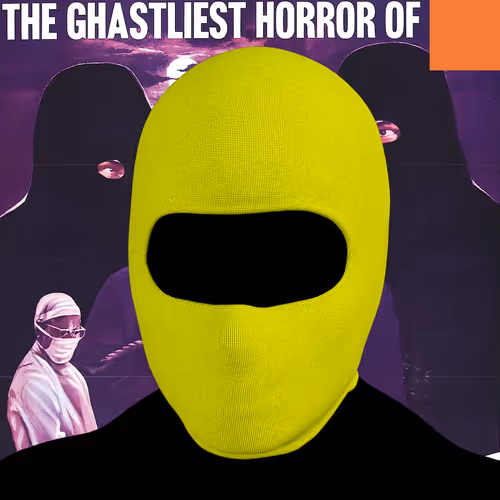 Villain #297 - The Yellow Balaclava Villain on the Executioners background with the Original Accent
