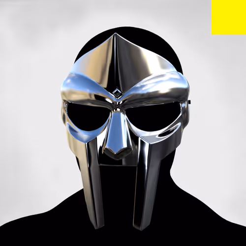 Villain #263 - The Chrome DOOM Villain on the Original background with the Yellow Accent