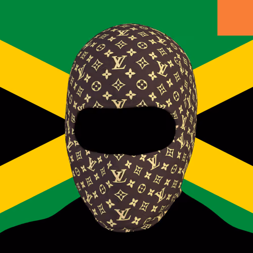 Villain #81 - The LV Balaclava Villain on the Jamrock background with the Original Accent