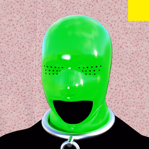 Villain #202 - The Green Latex Sexual Deviant Villain on the Spotz background with the Yellow Accent