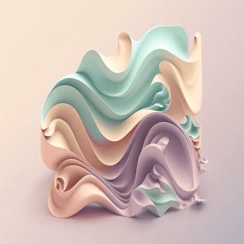 Pastel Waves Abstraction