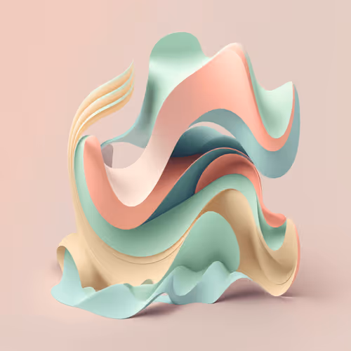 Pastel Waves Abstraction