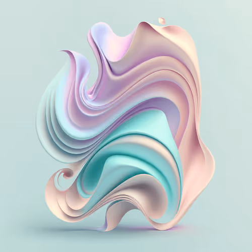 Pastel Waves Abstraction