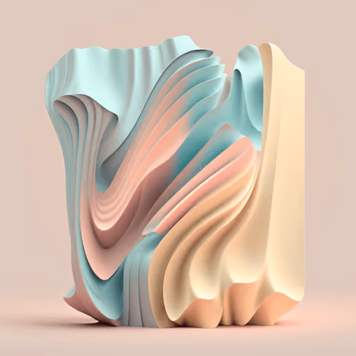 Pastel Waves Abstraction