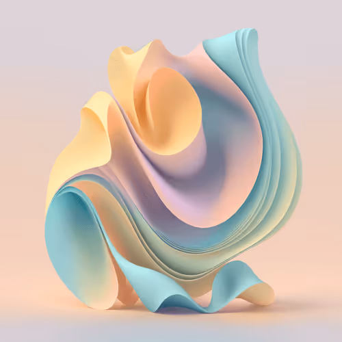 Pastel Waves Abstraction