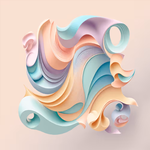 Pastel Waves Abstraction