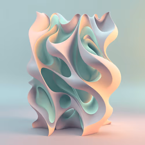 Pastel Waves Abstraction