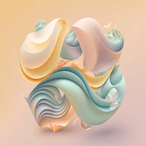 Pastel Waves Abstraction