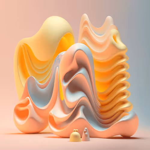 Pastel Waves Abstraction