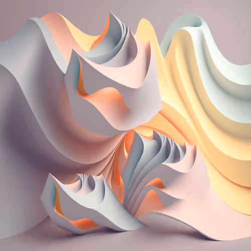 Pastel Waves Abstraction