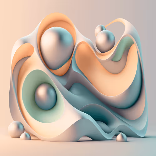Pastel Waves Abstraction