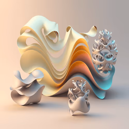 Pastel Waves Abstraction