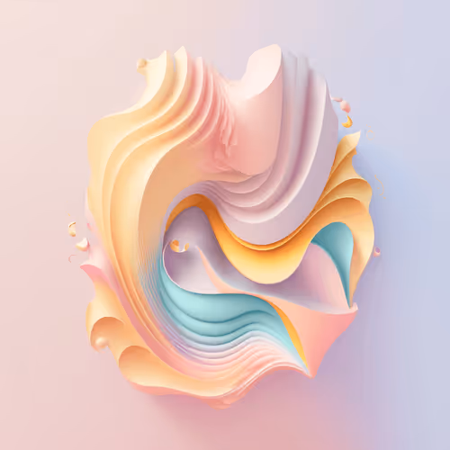 Pastel Waves Abstraction