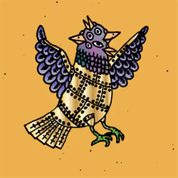 Hood Pigeon #1079