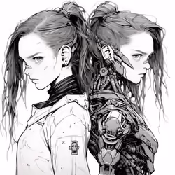 サイボーグ姉妹 - C43/ C43" - Amber & Opal  (アンバー & オパール )